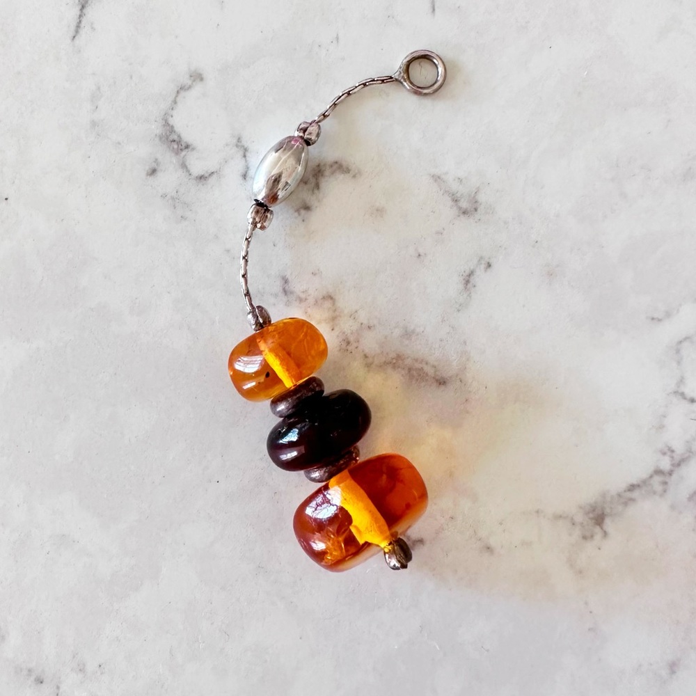 NEW Amber Pendant On Sterling Silver 925